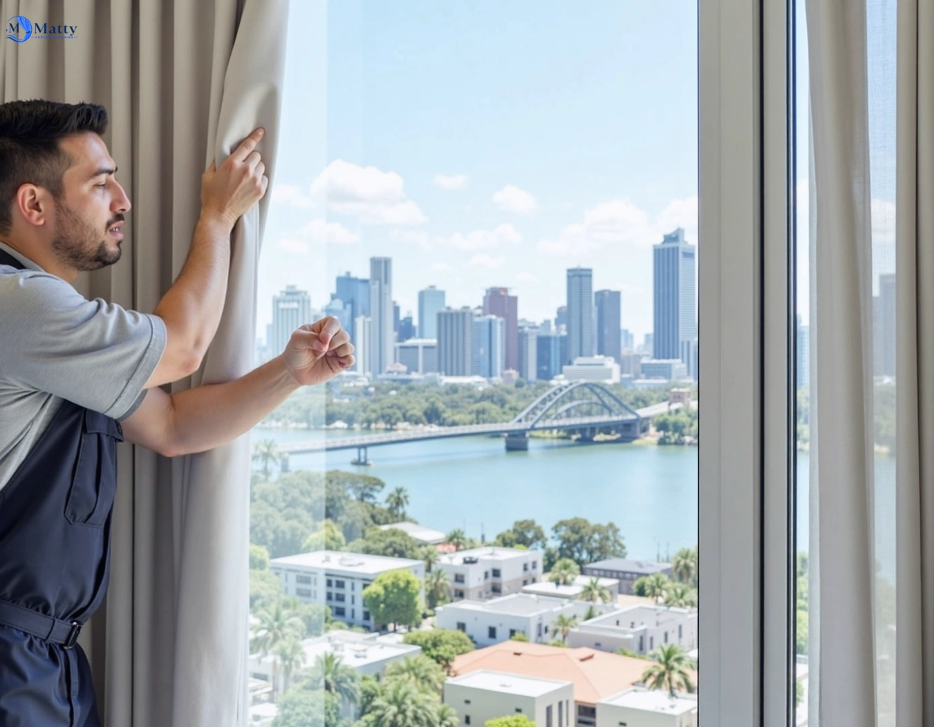 Professional curtain steam cleaning service mount-vernon-nsw QLD by Matty Curtain Cleaning
